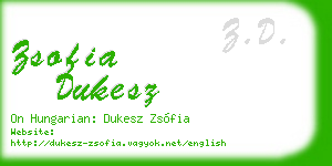 zsofia dukesz business card